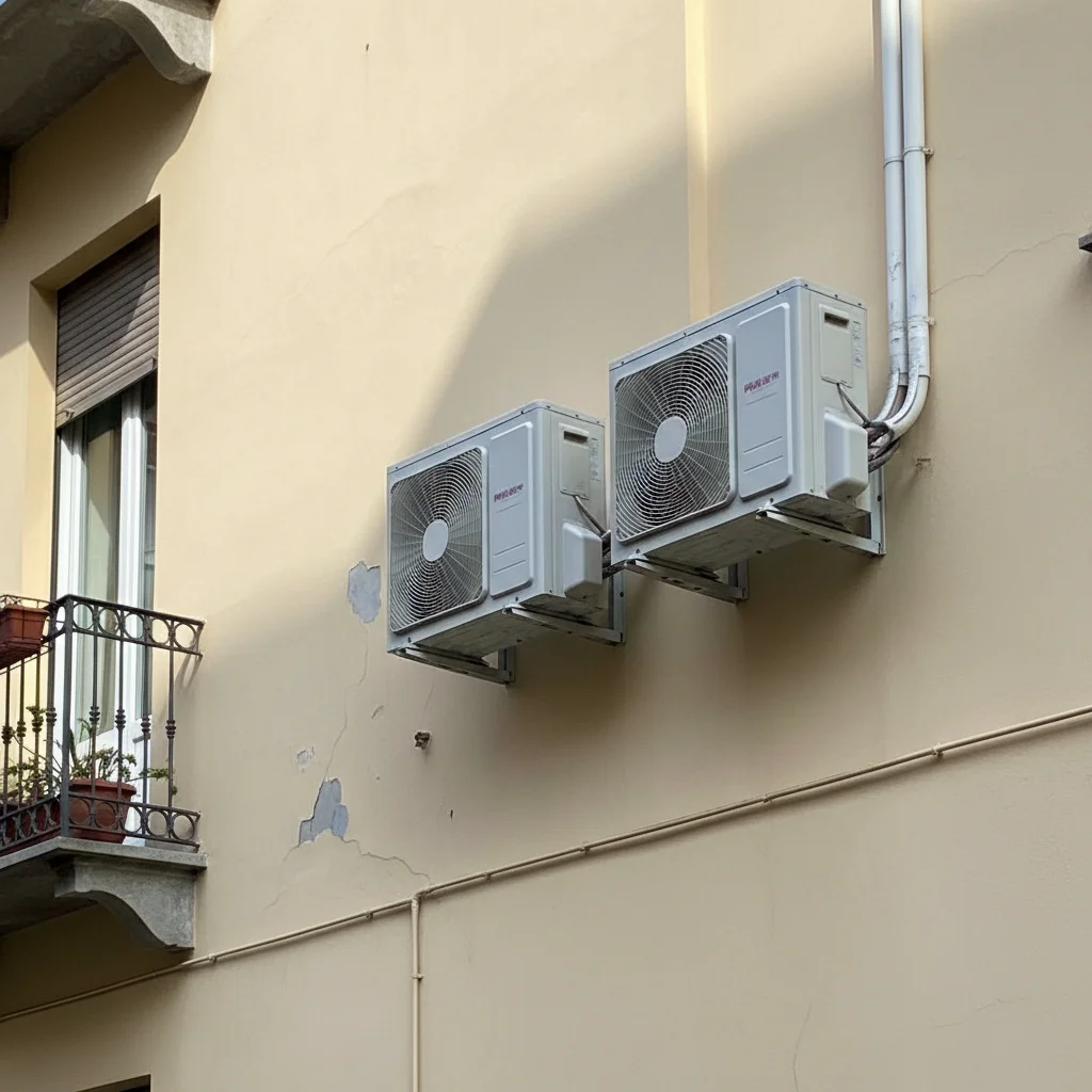Installazione unità esterna su balcone Milano